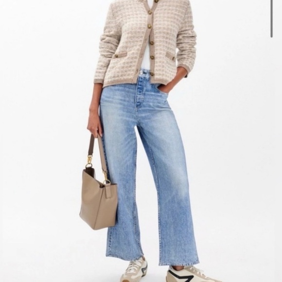 rag & bone Pants - rag & bone • Miramar Andi Ankle Sweatpant Denim Light Blue Wide Leg